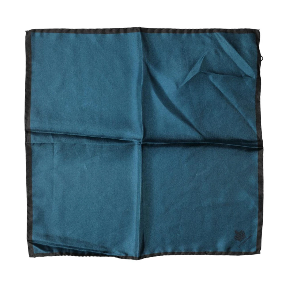 Dolce & Gabbana Silk Square Pocket Handkerchief Scarf - Male - Handkerchiefs - Blue - One Size - Accessories