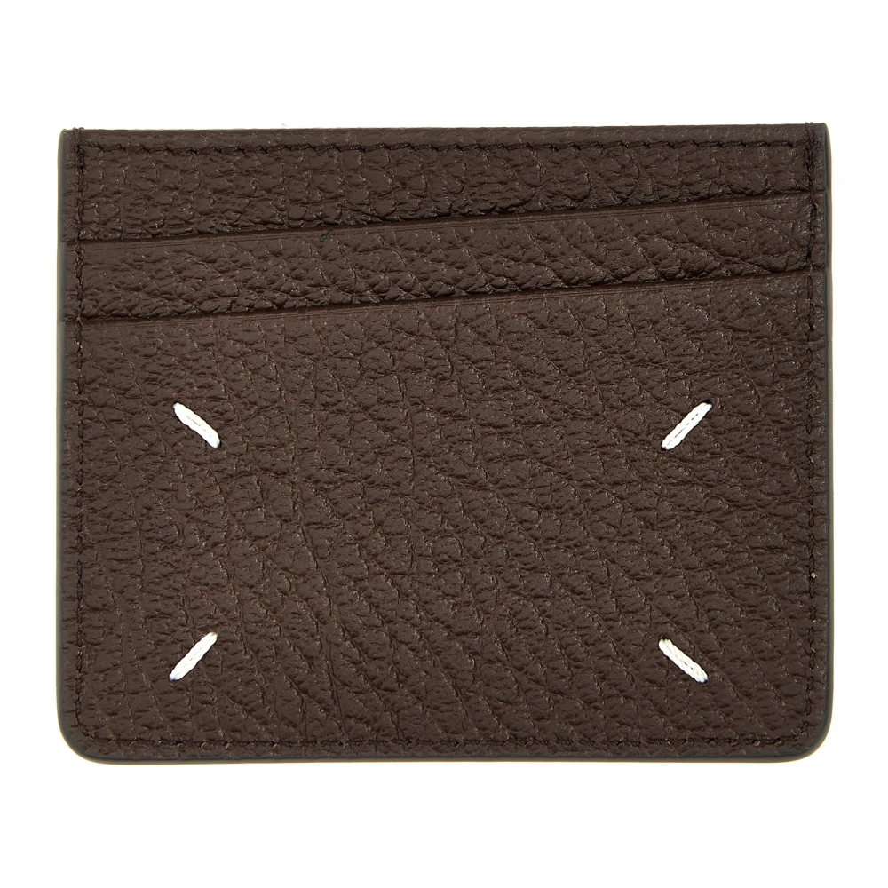 Maison Margiela Brown Wallets & Cardholders, Male, One Size, Leather Card Holder