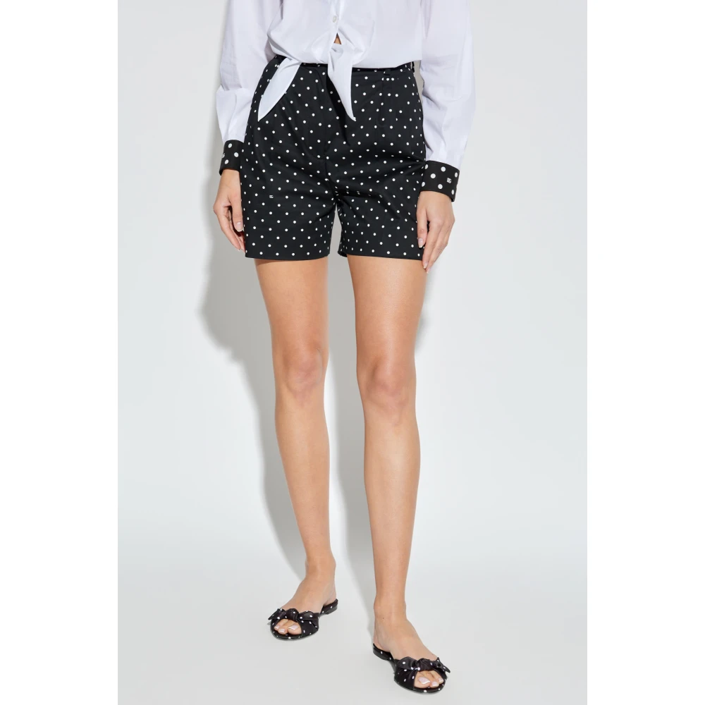Dolce & Gabbana Shorts met polka-dot patroon Black Dames