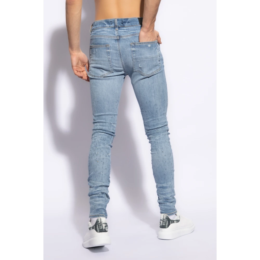 Amiri Jeans met sprankelende inzetstukken Blue Heren