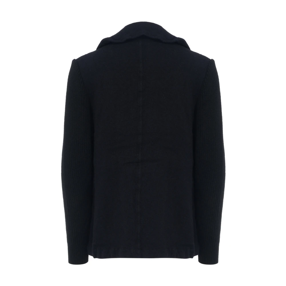 Comme des Garçons Geweven herenjas in marineblauw Blue Heren