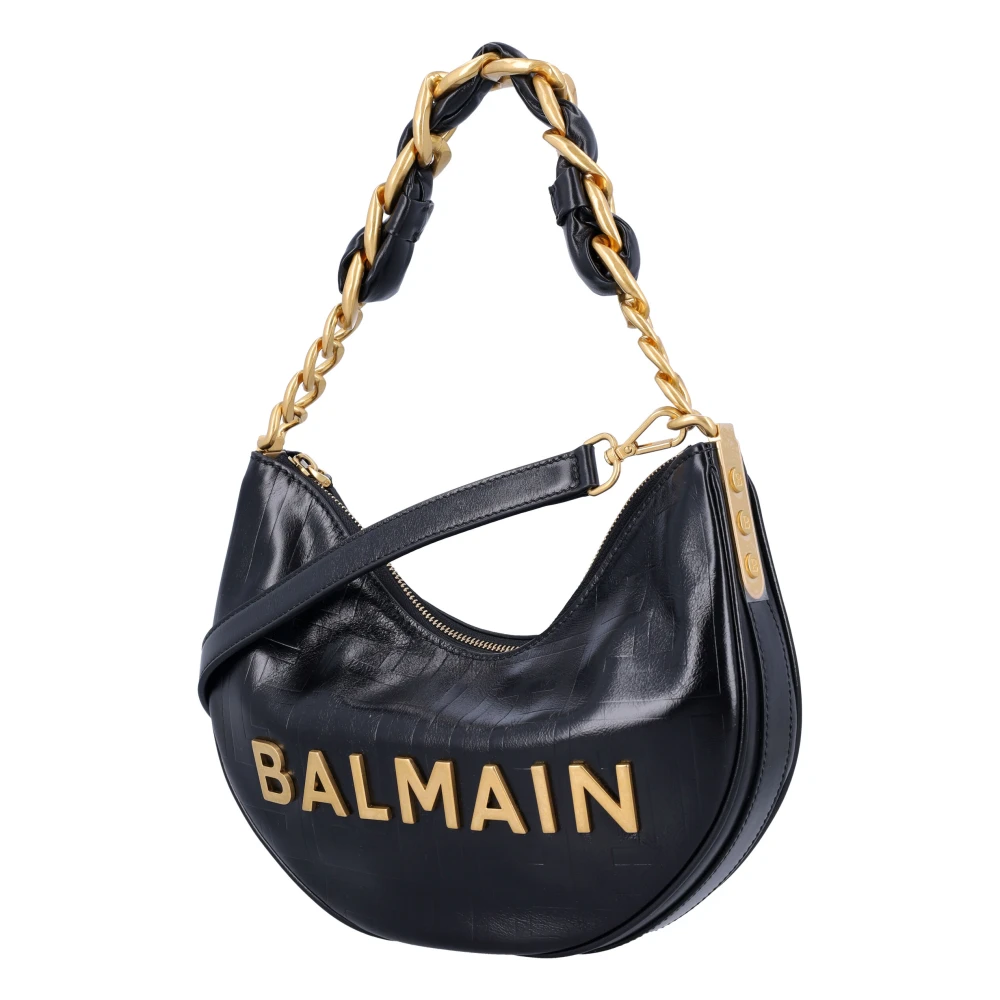 Balmain Zwarte Handtas met Kettinghengsel Black Dames