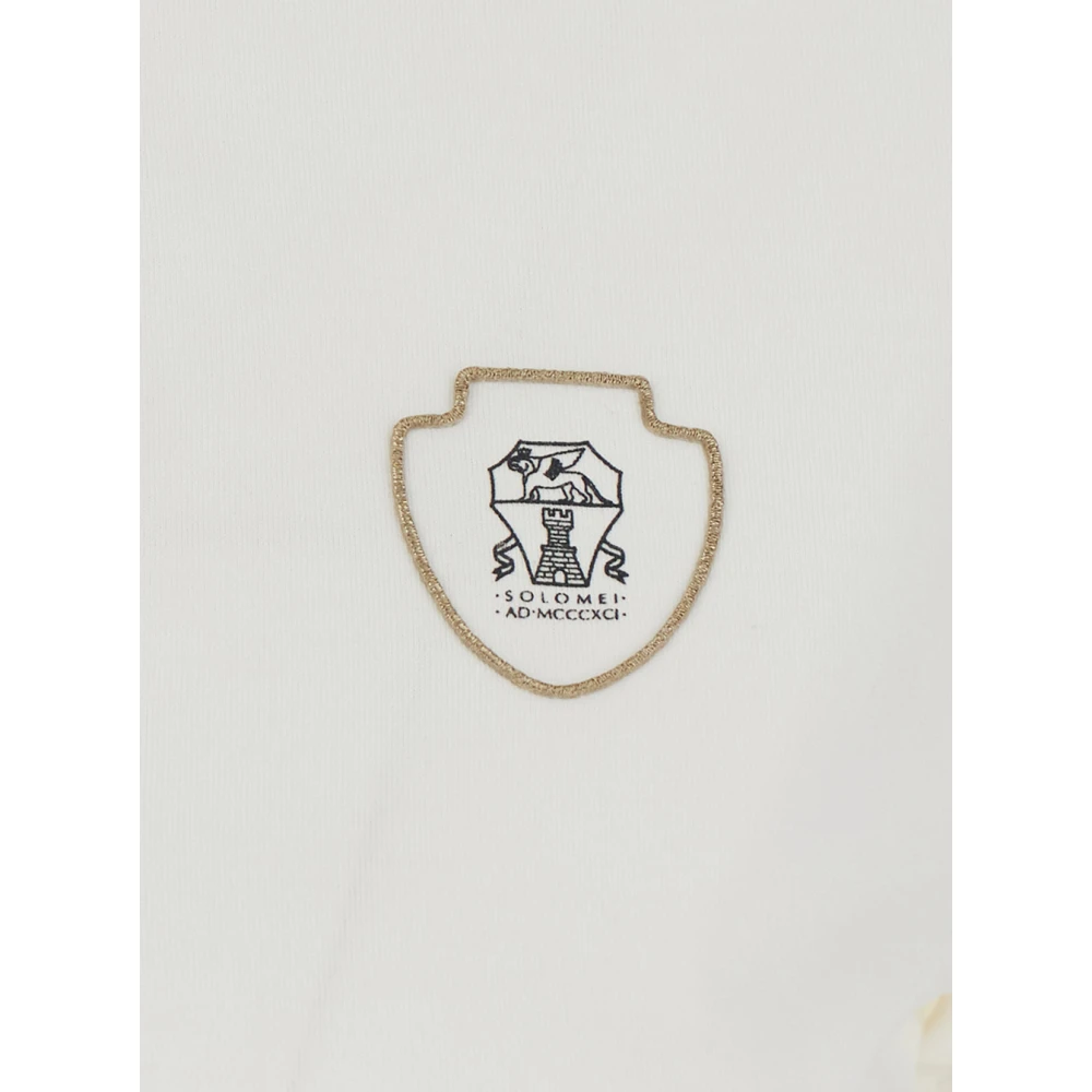 BRUNELLO CUCINELLI Wit Poloshirt met Logo Print White Dames