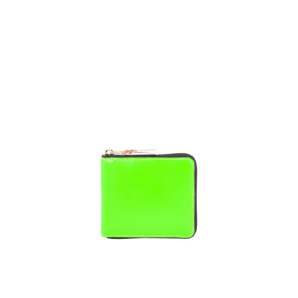 Comme des Garçons Kleur Blok Leren Portemonnee Green Dames