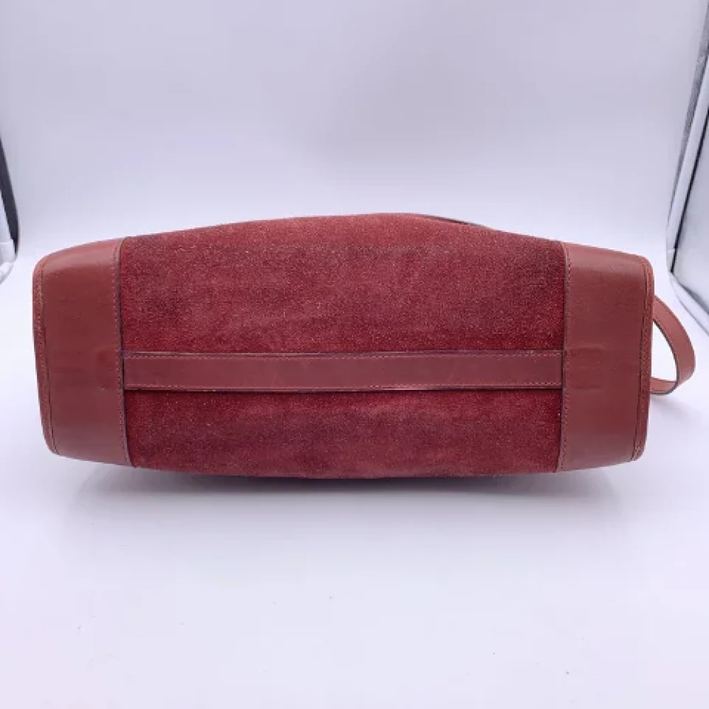 Gucci Vintage Pre-owned Suede handbags Red Dames