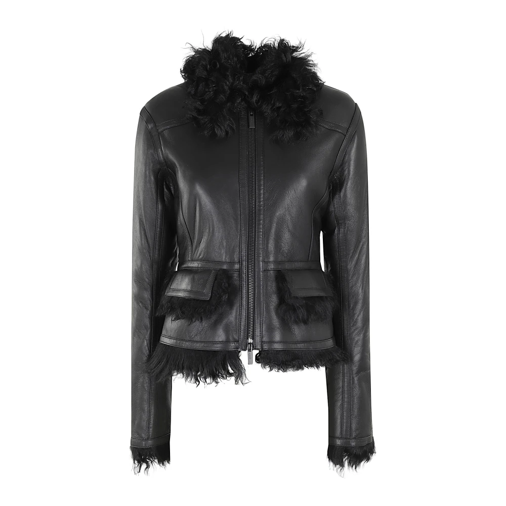 Remain Birger Christensen Shearling Winterjas Black Dames