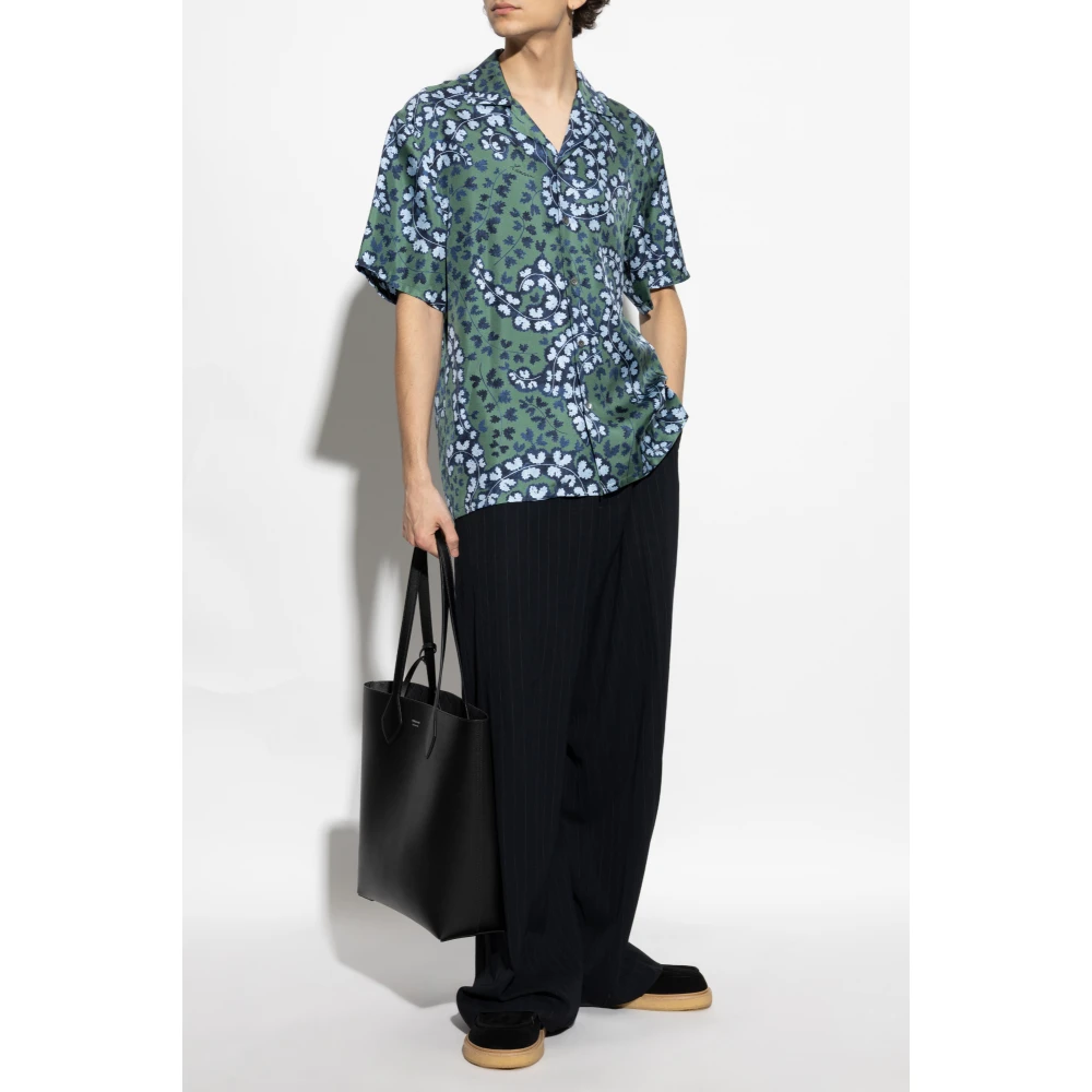 Lanvin Zijden overhemd Green Heren