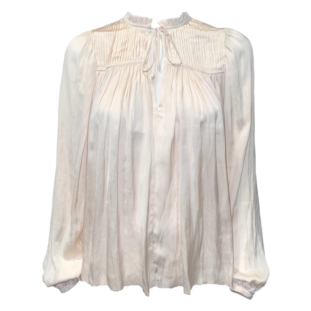 Ulla Johnson Gerimpelde V-hals Blouse Freja Stijl White Dames