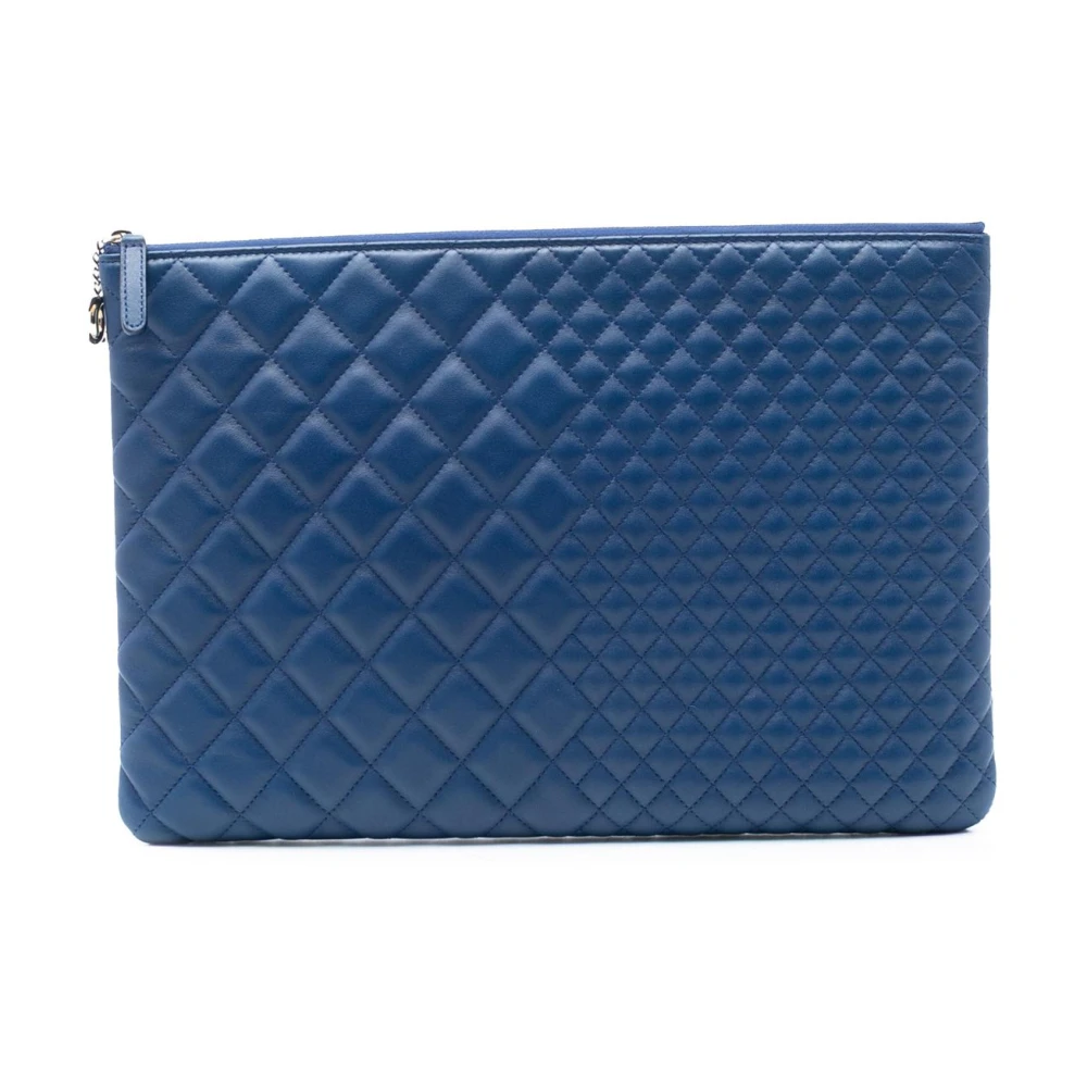 Chanel Vintage Blå Pre-Owned Quilted Pouch