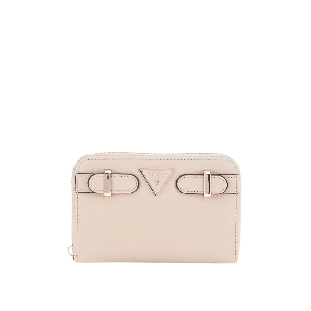 Guess Women's Pink Wallets & Cardholders, One Size, Eco Ali Small Wallet Almond