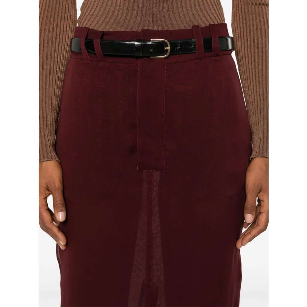 Saint Laurent Pencil Rok Purple Dames