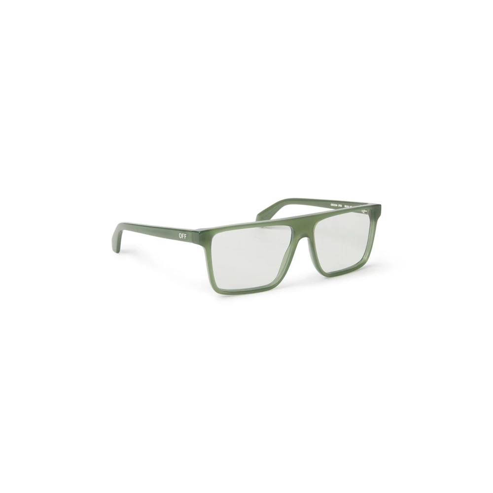 Off White Geometrische Blauw-Block Bril Green Unisex