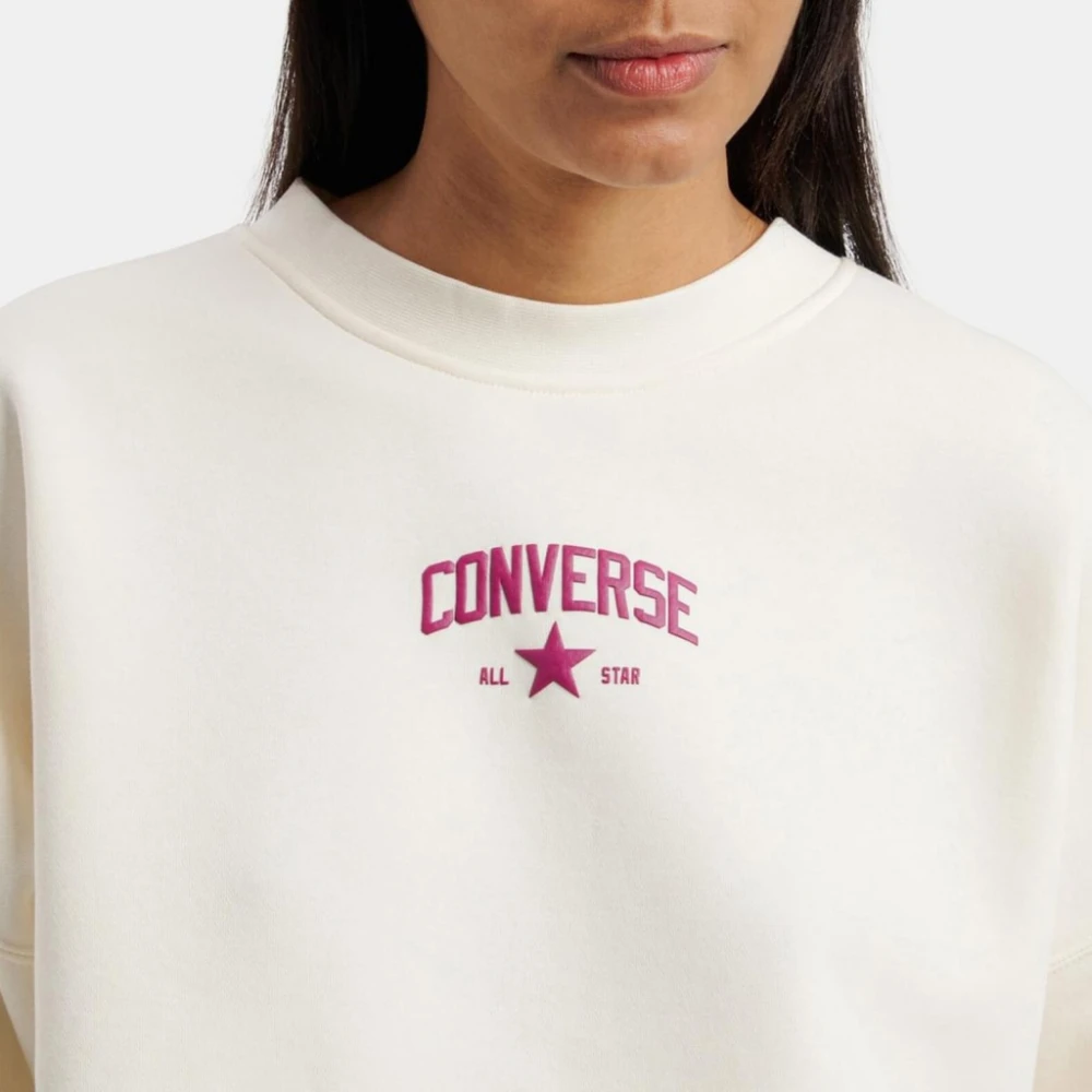 Converse Crew Neck Sweatshirt White Dames
