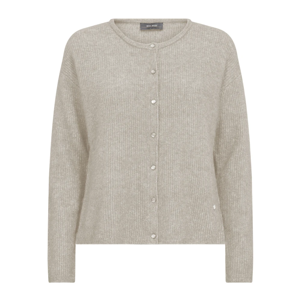 MOS MOSH Grijze Gebreide Vest Gray Dames