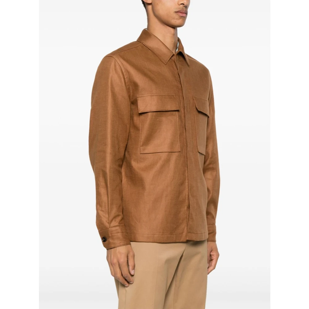 Ermenegildo Zegna Stijlvolle Overshirt voor Mannen Brown Heren