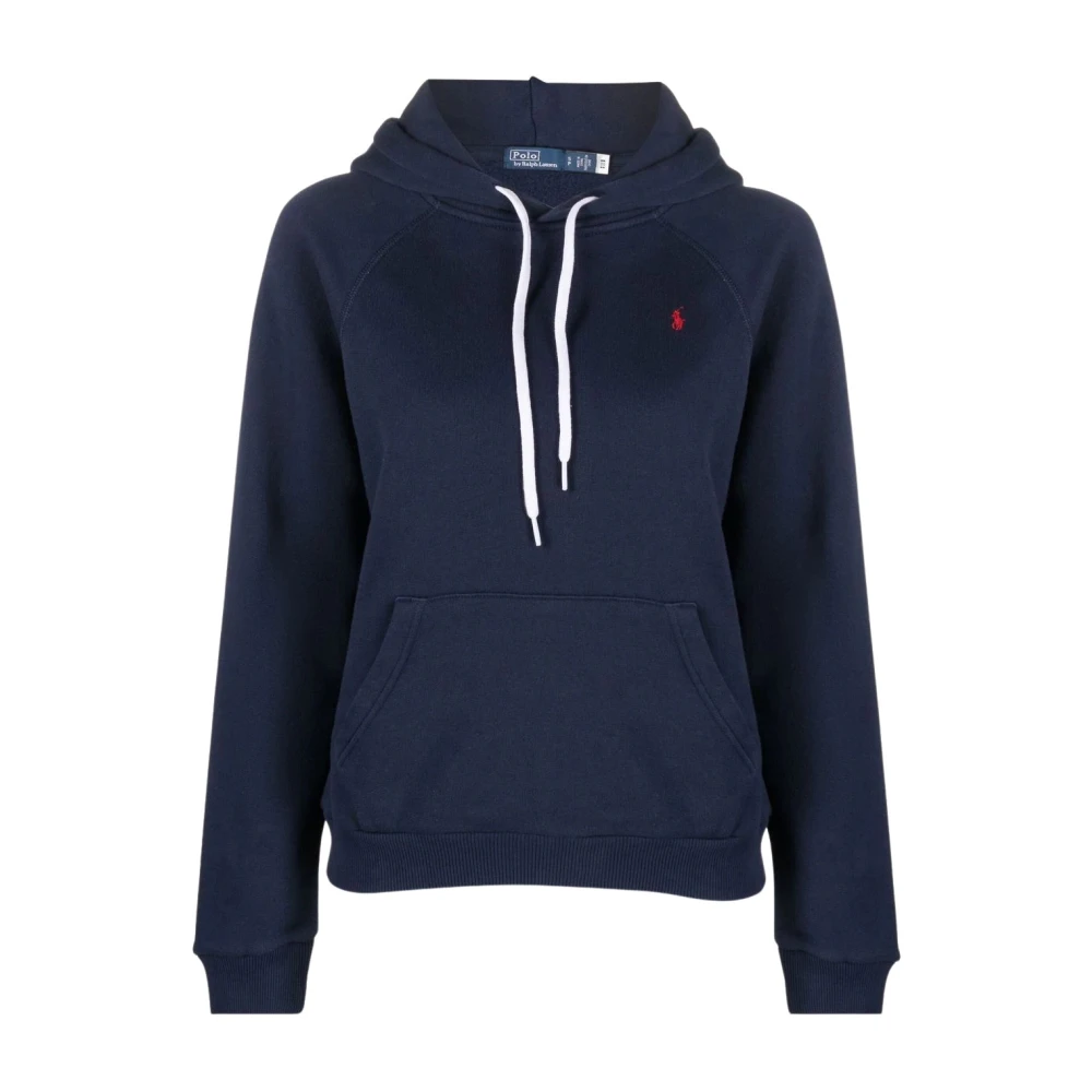 Polo Ralph Lauren Donna Blu Felpa Con Cappuccio Regolabile