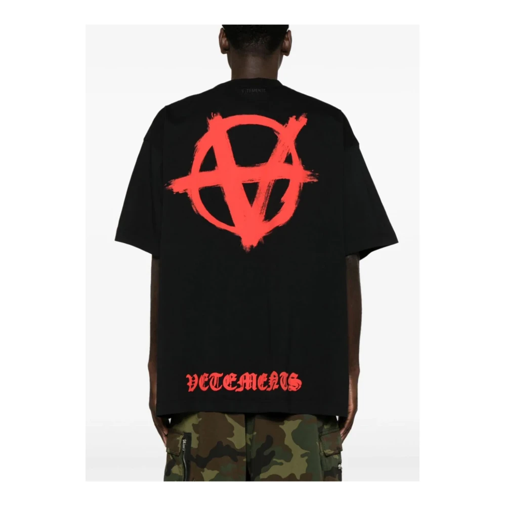 Vetements Anarchie Katoenen T-shirt Black Heren