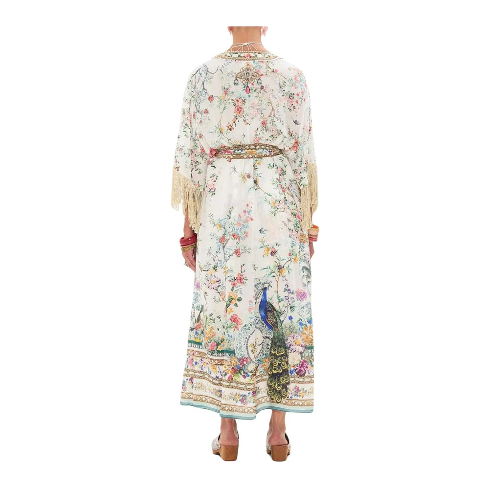 Camilla Korte mouw wikkel laag met franje Multicolor Dames