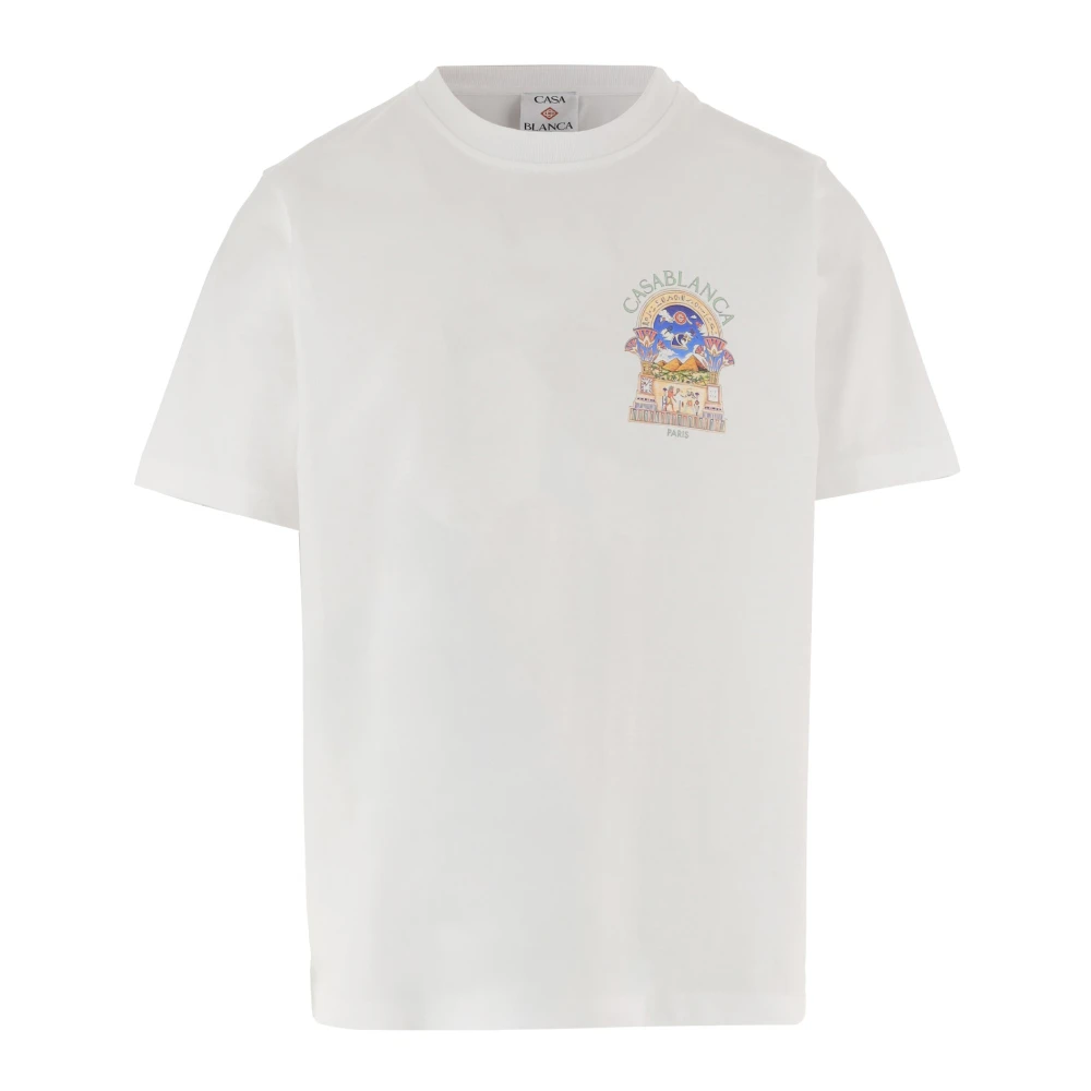 Casablanca Men's White Cotton T-Shirt - T-Shirts - L - Tops