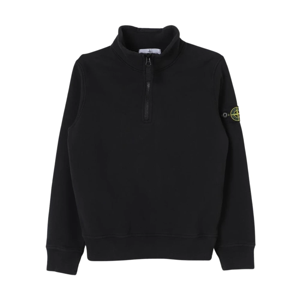 Stone Island Halfzip Knitwear Jumper - Unisex - Kids Sweatshirts - Black - 6 Y | 116 Cm - Kids