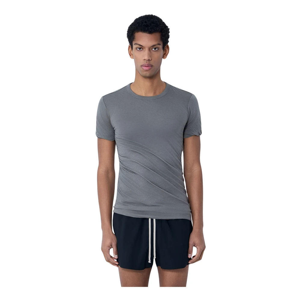 Rick Owens Men's Gray T-Shirts, M, Crewneck T-Shirt