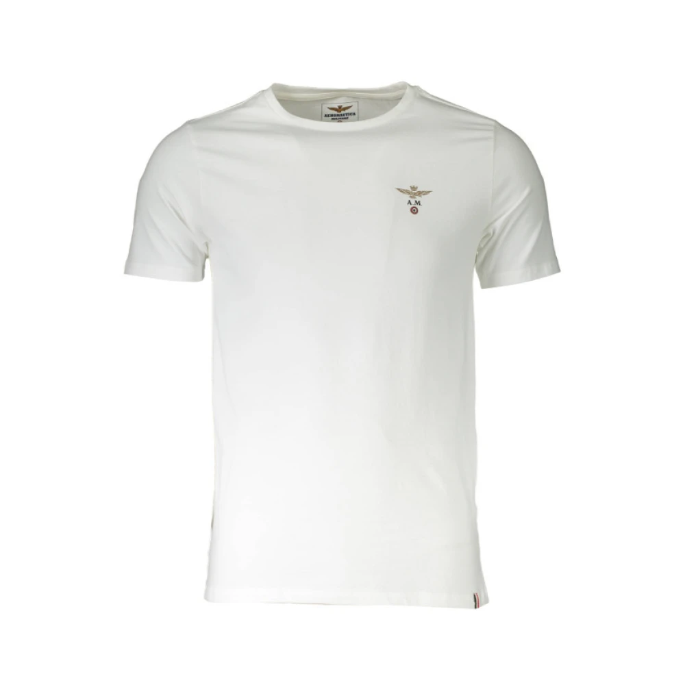 Aeronautica Militare Men's White Scoti001j508 T-Shirt - T-Shirts - L - Tops