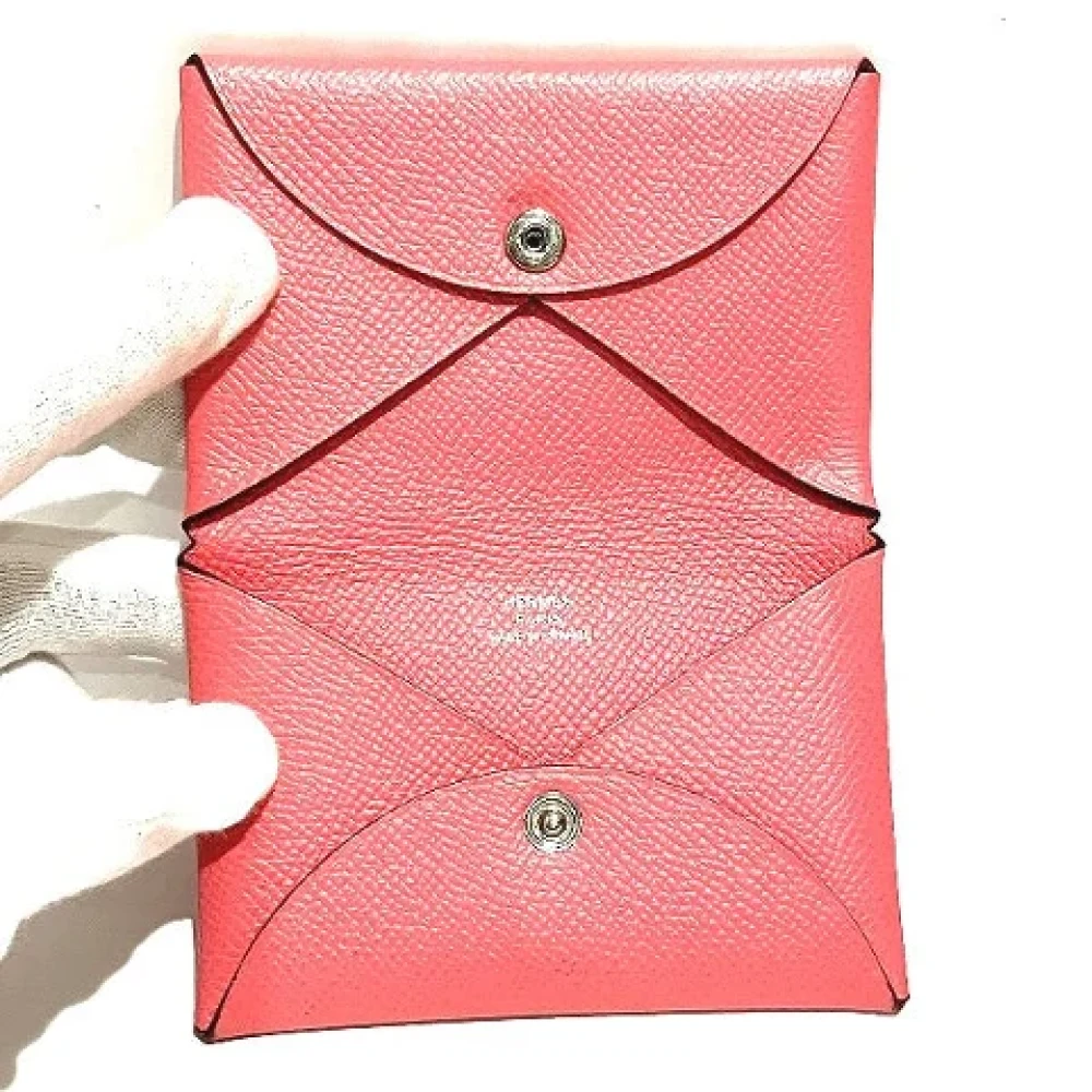 Hermès Vintage Pre-owned Leather wallets Pink Dames