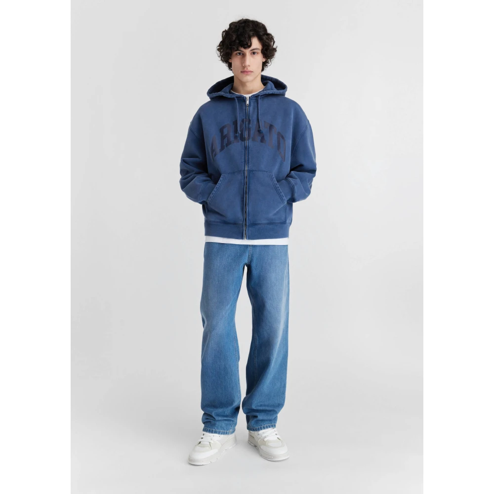 Axel Arigato Link Zip-Up Hoodie Blue Heren