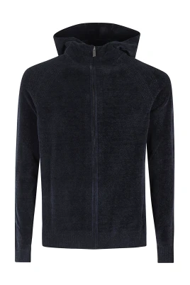 Velvet Zip Knit Hoodie