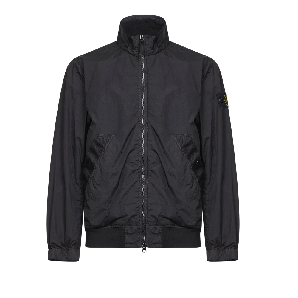 Stone Island Black Light Jackets, Male, L, Coats