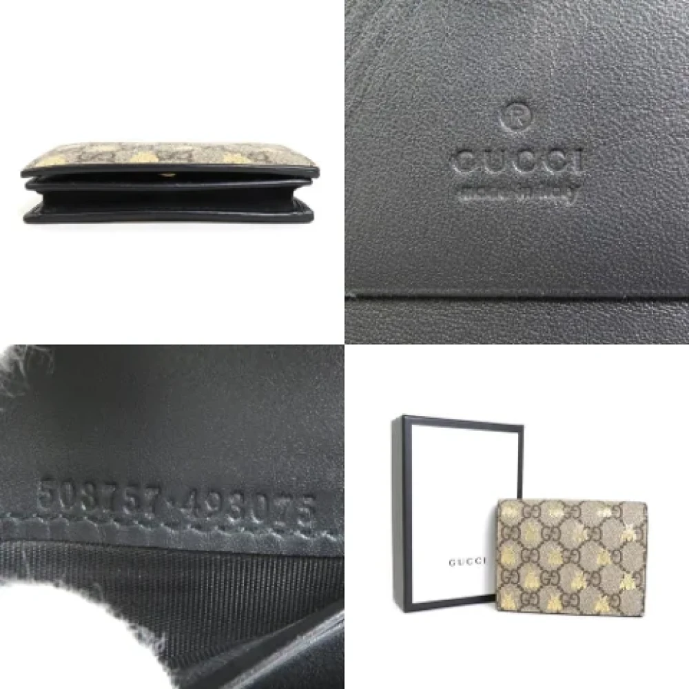 Gucci Vintage Pre-owned Leather wallets Beige Dames