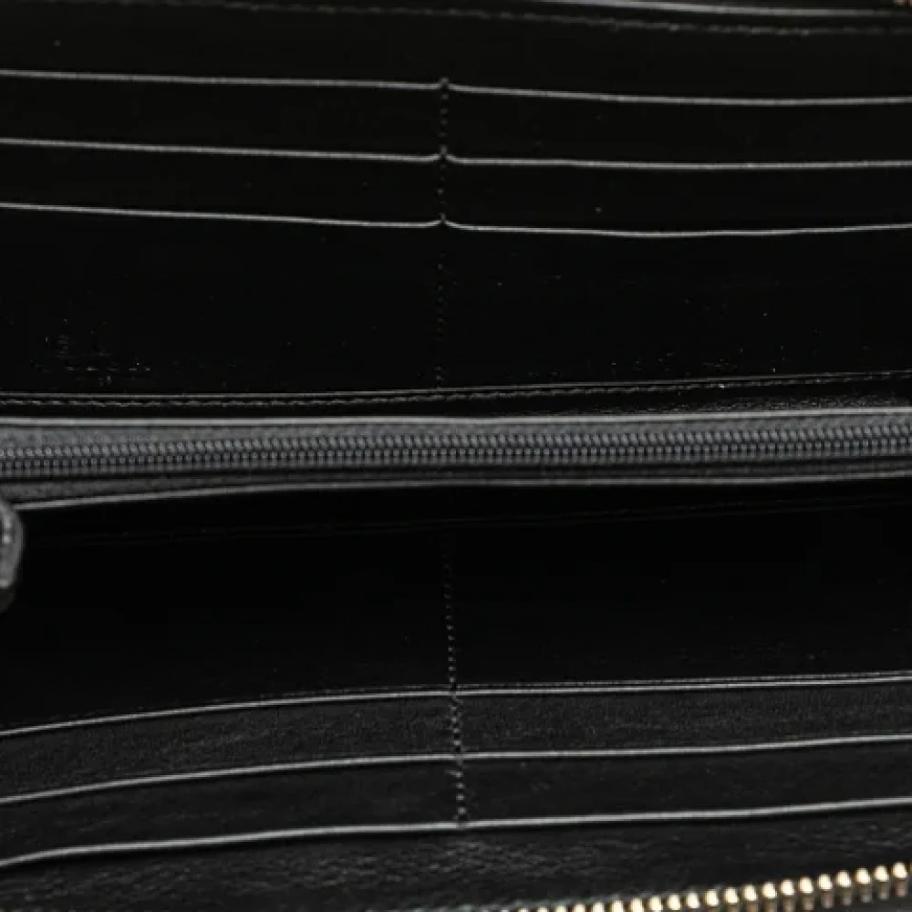 Gucci Vintage Pre-owned Leather wallets Black Dames