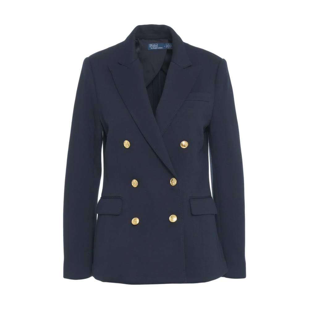 Knit Double-Breasted Blazer - Park Avenue Navy Blå US 10