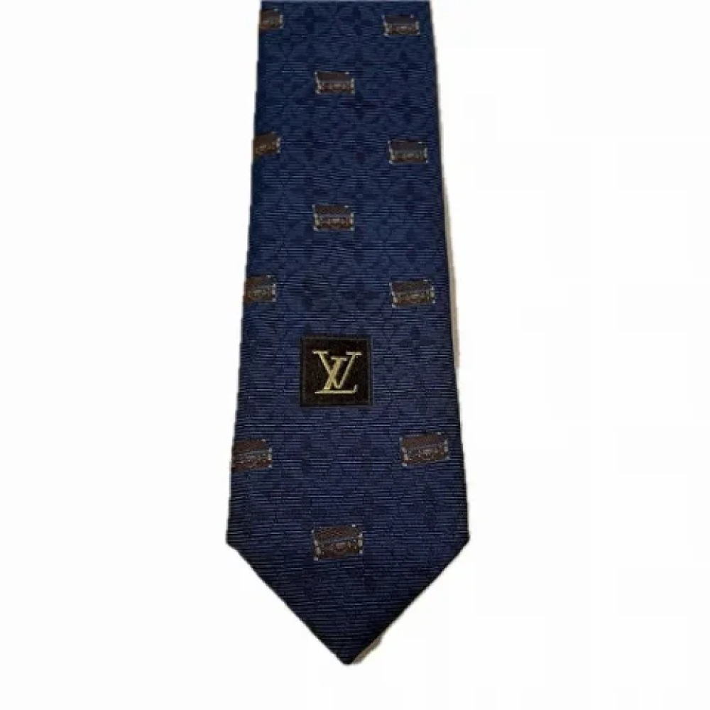 Louis Vuitton Vintage Pre-owned Silk home-office Blue Heren