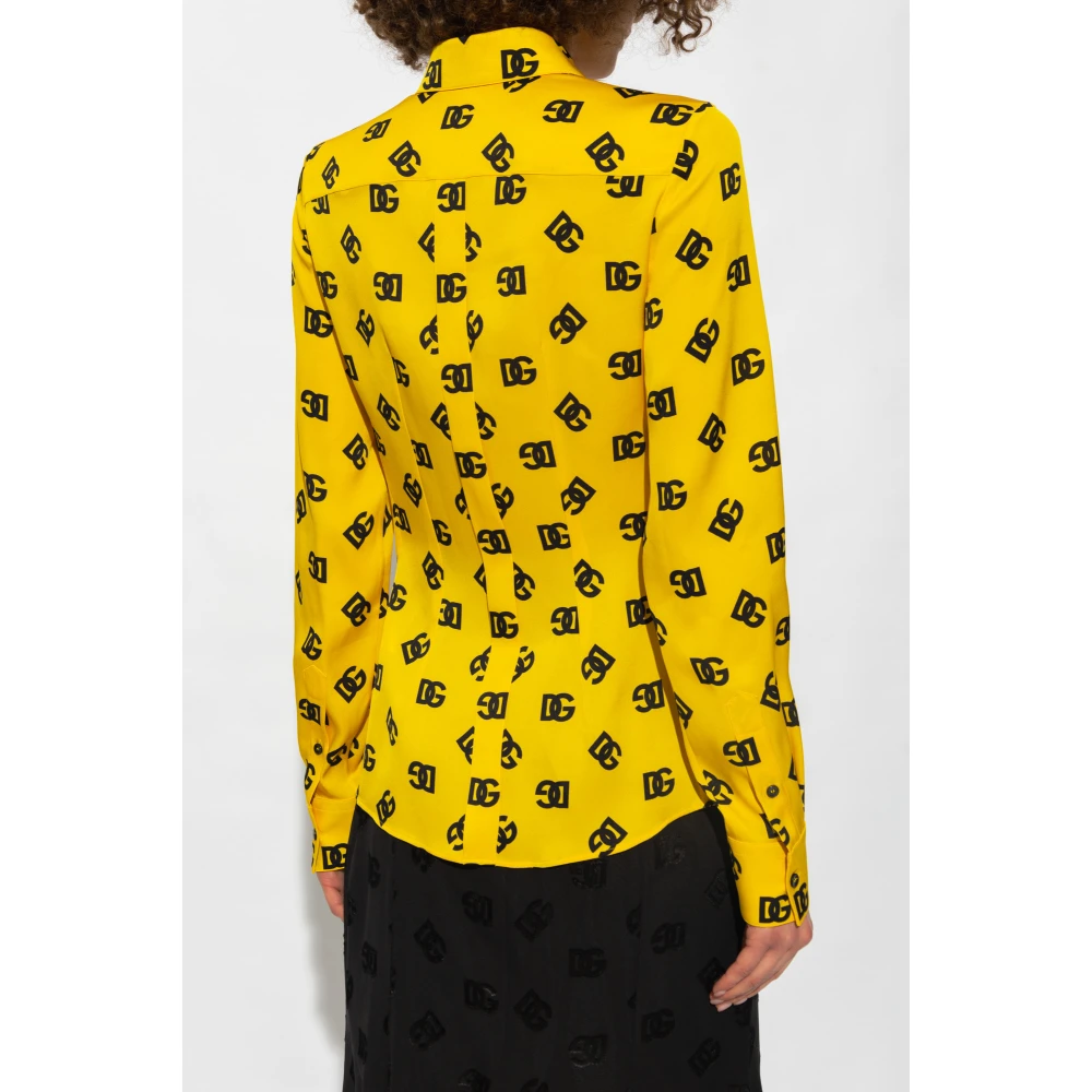 Dolce & Gabbana Zijden shirt Yellow Dames