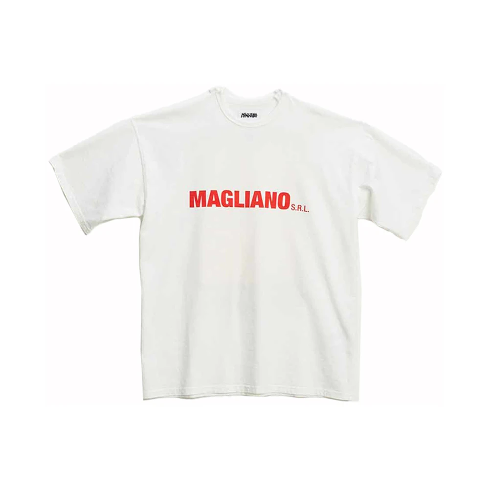 Magliano Grafische Print Wit T-shirt White Heren