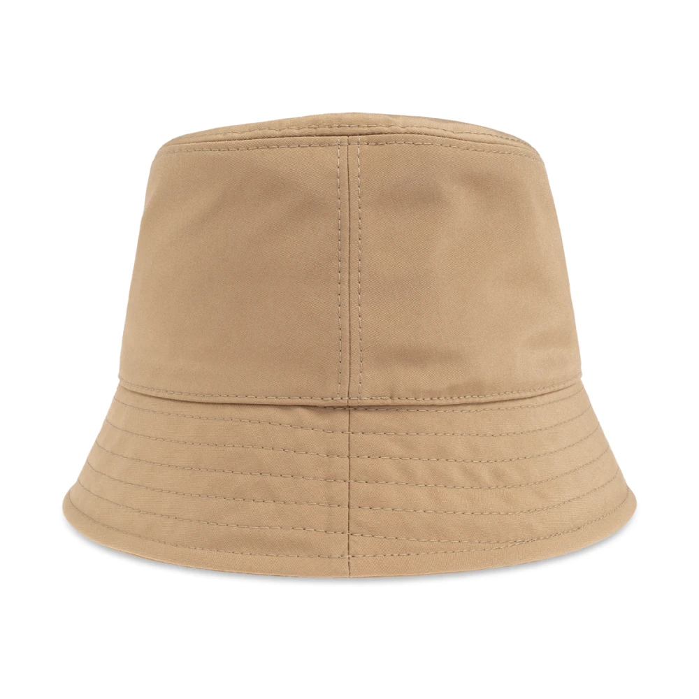 Moncler Muts met logopatch Beige Dames