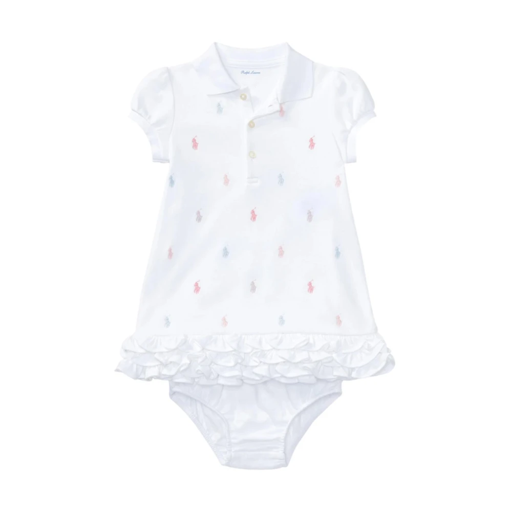 Ralph Lauren , Kids Sets, Female, White, 2 Y, Ruffled Polo Dress & Bloomer