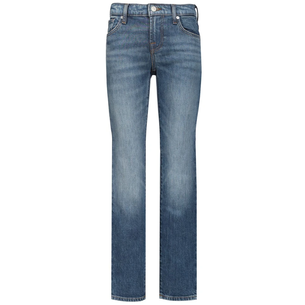 7 For All Mankind Blue Low-Rise Jeans - Female - Slim Fit Jeans - W27 - Jeans