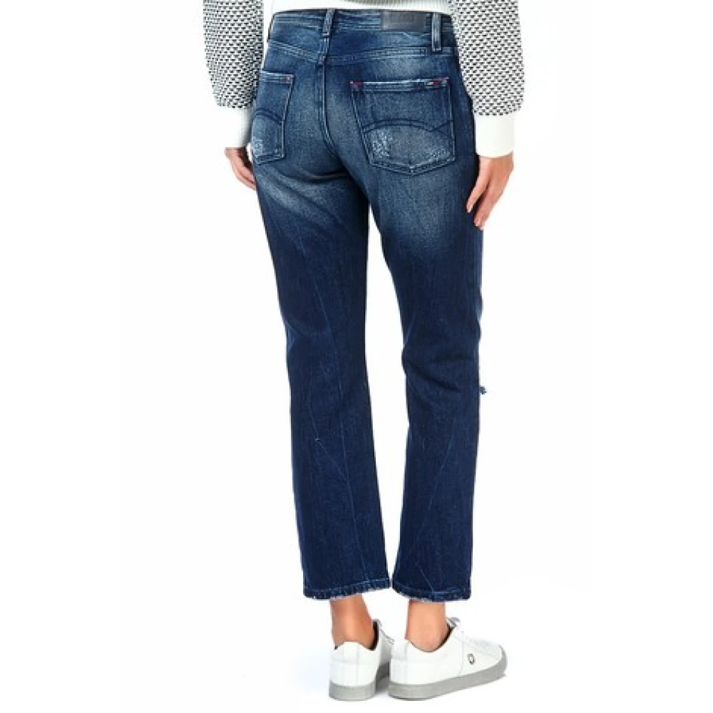 Tommy Hilfiger Blauwe Straight Jeans Katoen Blue Dames