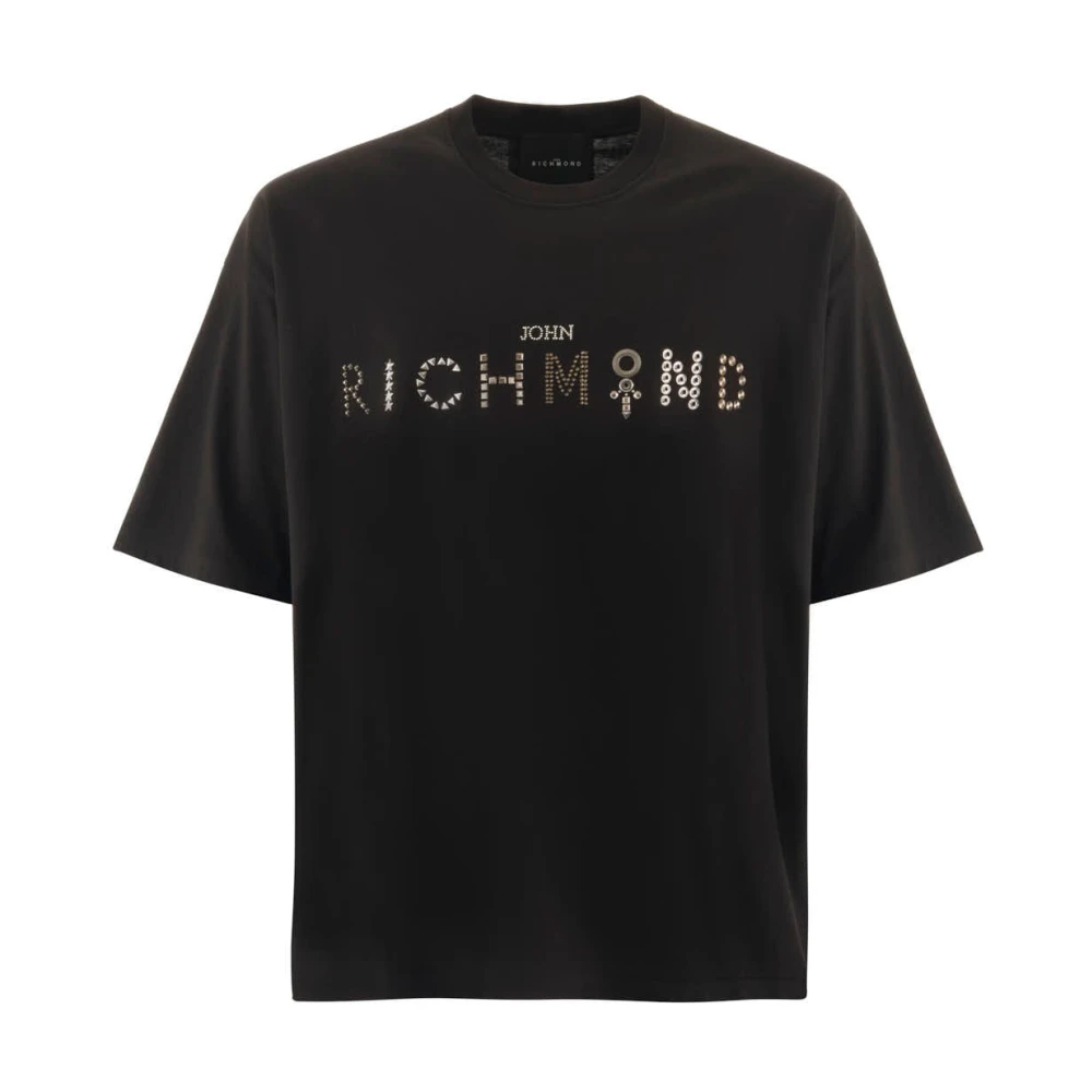 John Richmond T-shirt met warmgedrukte print Black Heren