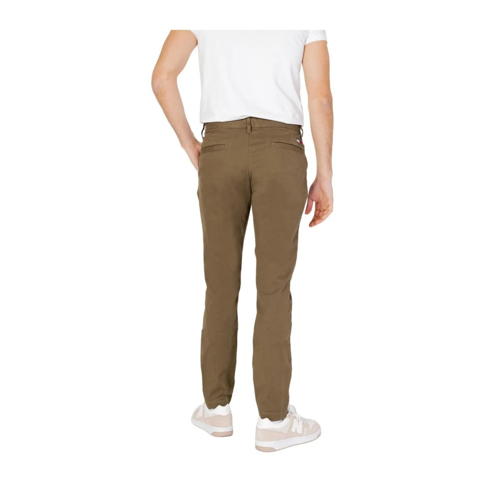 Tommy Jeans Tapered Katoenen Broekencollectie voor Mannen Green Heren