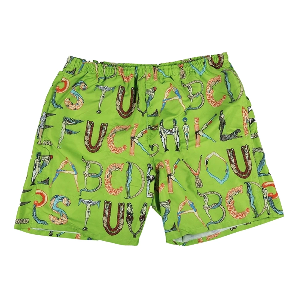 Supreme Alfabet Water Shorts Lime Limited Edition Green Heren