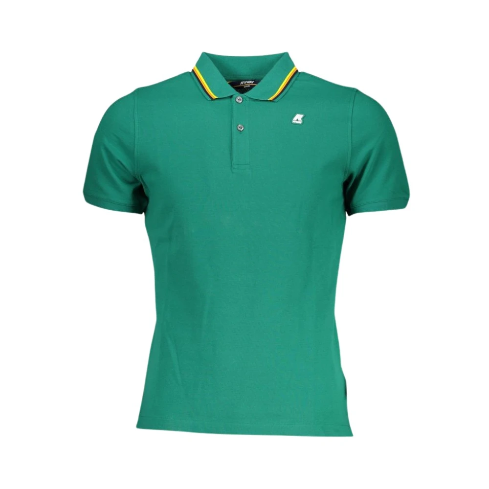 K-way Groene Polo Shirt met Contrastdetails Green Heren