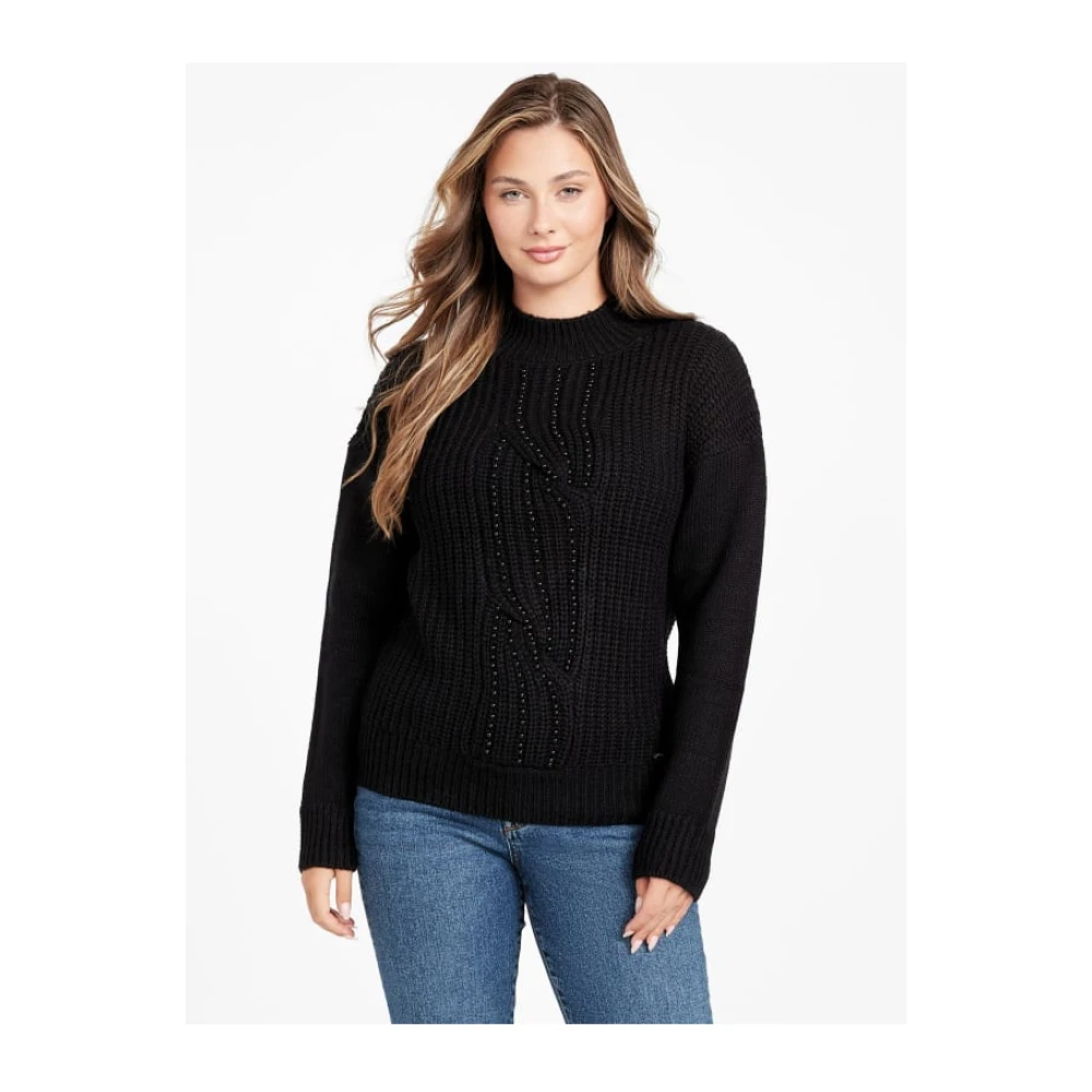 Guess Zwarte Parel Details Trui Black Dames