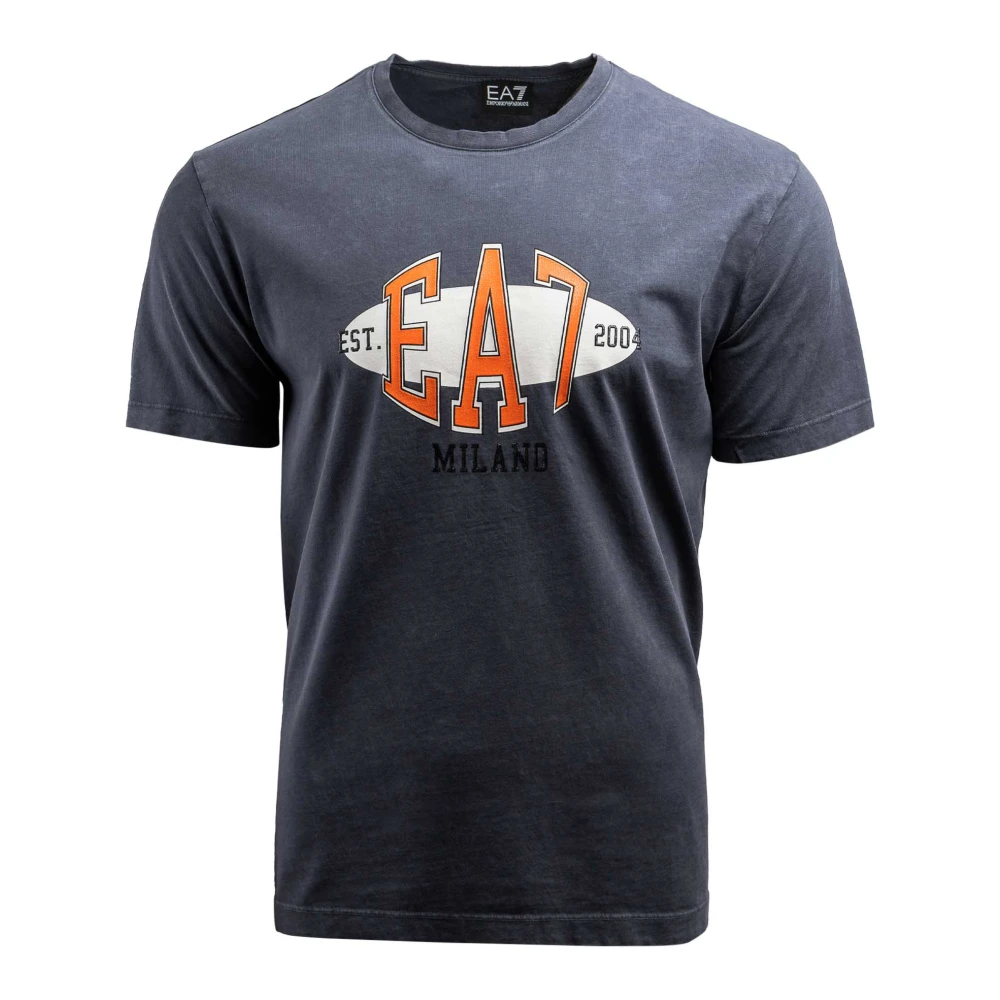 Emporio Armani Ea7 Mannelijk Blauw Tops Heren, Xs, Katoen, T-Shirt
