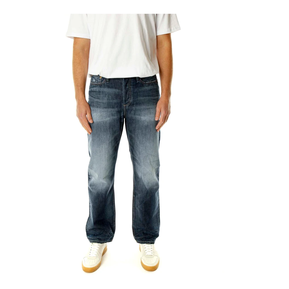 Denham Relaxed Fit Mid Waist Jeans Blue Heren