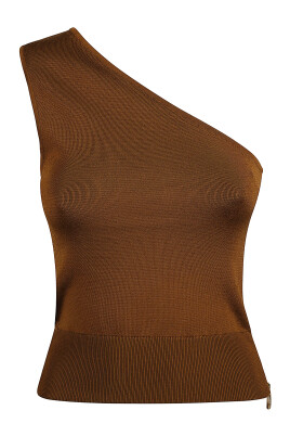 brown-one-shoulder-knit-top