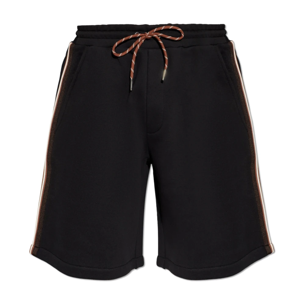 Moncler Casual Shorts, Male, M, Logo Patch Shorts Black