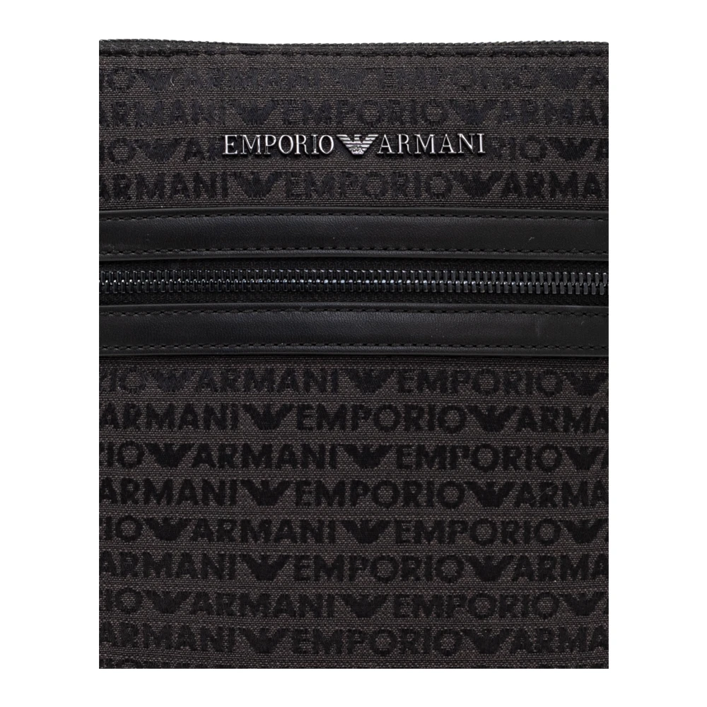 Emporio Armani Schoudertas met monogram Black Heren